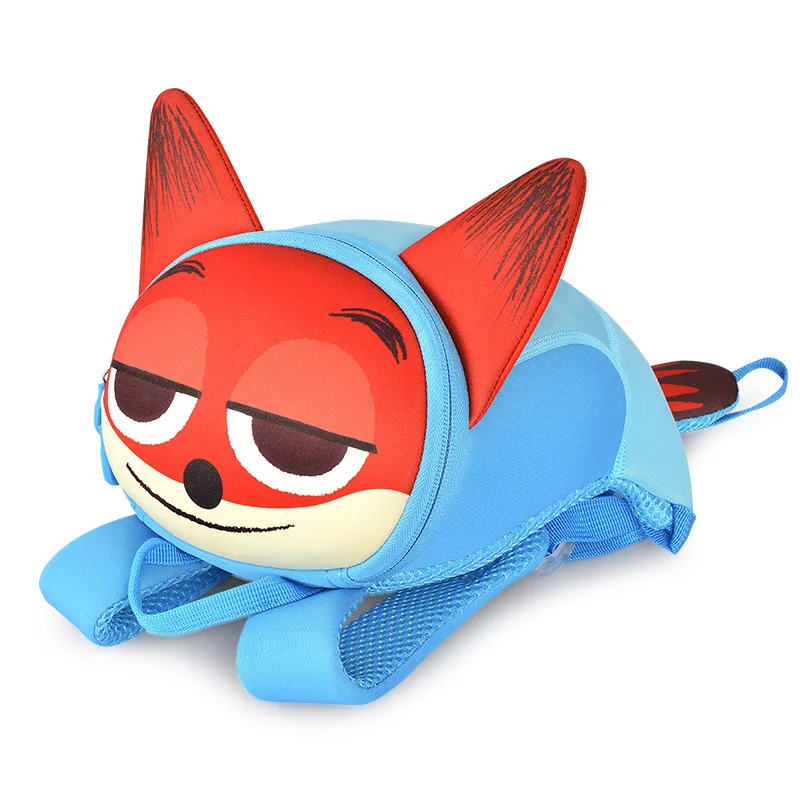 Disney Zootopia 1-3 Years Old Preschooler Backpack 3D Judy Nick Children Backpacks Girl Boys Toddler Kindergarten Cartoon Bags - Цвет: Nick