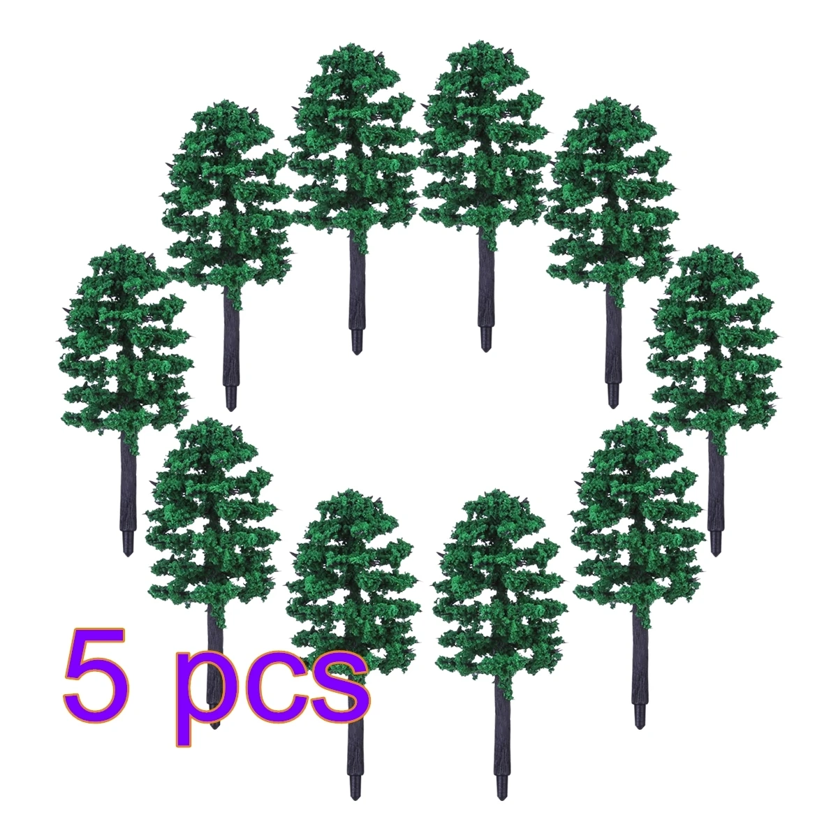 4/5/6/7/9/11/15 см Sandboxie фигурки деревьев микро-Декорации для ландшафтного дизайна для обочин-зеленый - Цвет: 50pcs 8cm
