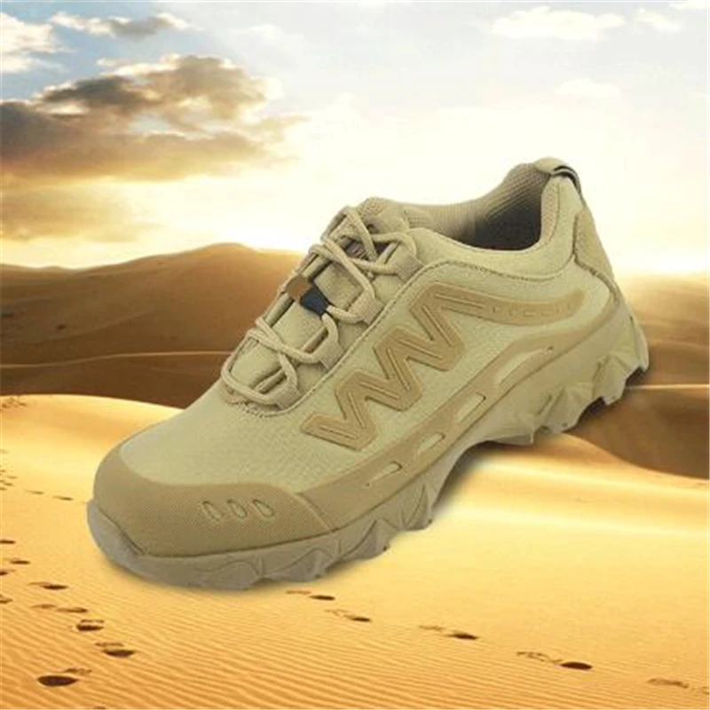 Outdoor Men Hiking Shoes Waterproof Breathable Tactical Combat Army Boots Desert Training Sneakers Anti-Slip Trekking Shoes