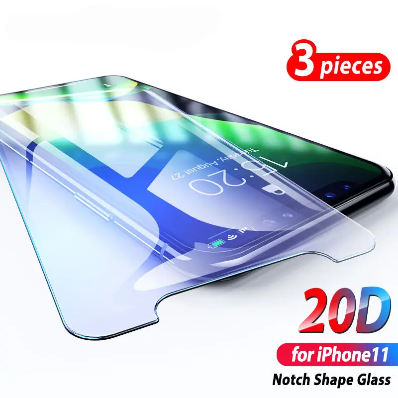

3PCS Screen Protector Tempered Glass for iPhone 11 Pro X XR XS Max 8 7 6 6S Plus 5 5S SE 4 4s Screen Film Phone Verre Coque
