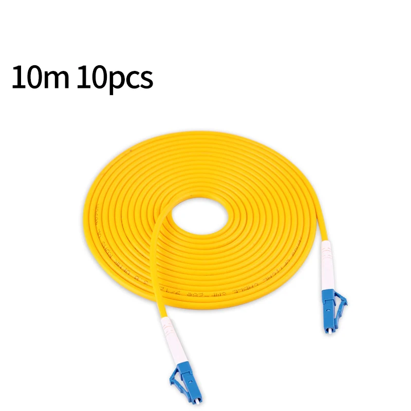10 шт. LC UPC к LC UPC Simplex 2,0 мм 3,0 мм ПВХ одномодовый волоконный патч-кабель Перемычка волоконный патч-корд fibra оптика - Цвет: 10m 10pcs