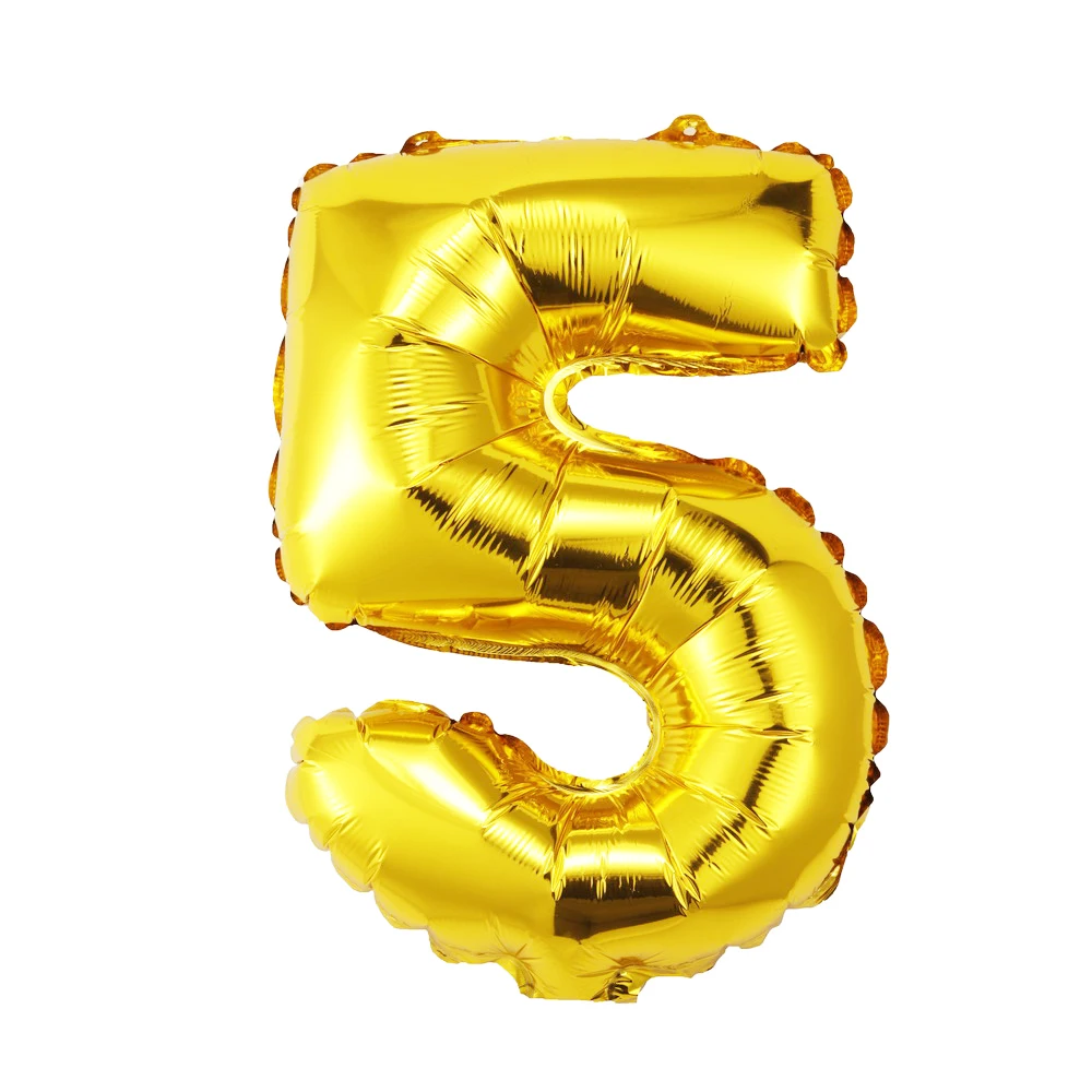CARRYWON Ballons16 дюймов золотое серебряное число фольгированных шаров цифра воздушный шар День рождения свадьбы украшения день рождения шар - Цвет: Цвет: желтый