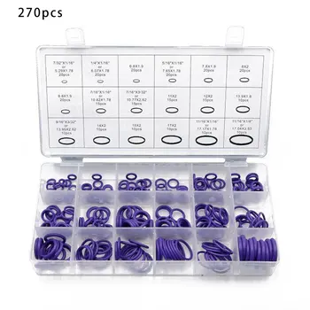 

270 Pcs Rubber O Ring O-Ring Washer Seals Watertightness Assortment Different Size with PlacticBox Kit Set