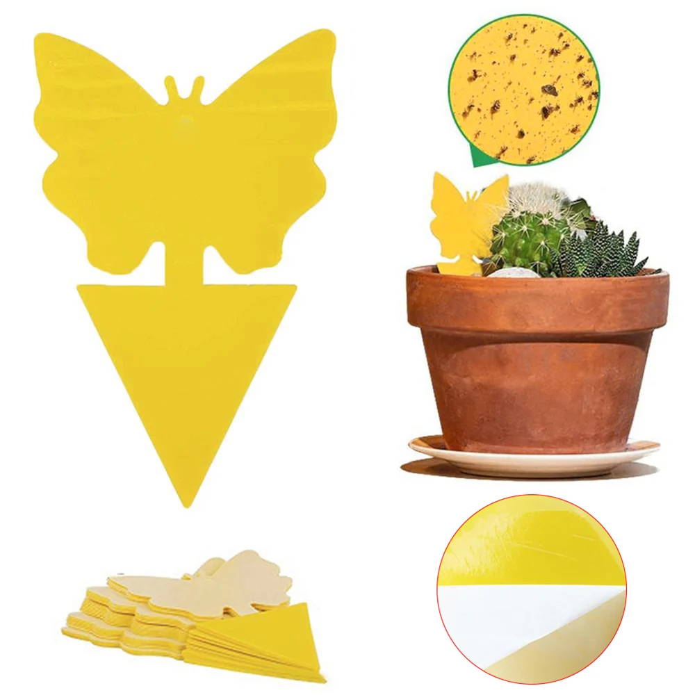 

Yellow Sticky Flycatcher Sticky Paper Mosquito Flycatcher Kill Flies Gardening Pest Control Supplies