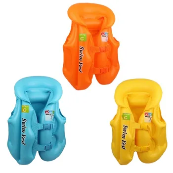 

Kids Safety Swimming Life Jacket Vest Baby Swimwear Suit PVC Inflatable Pool Float Swimming Drifting Safety Vest Aid For Age 3-6