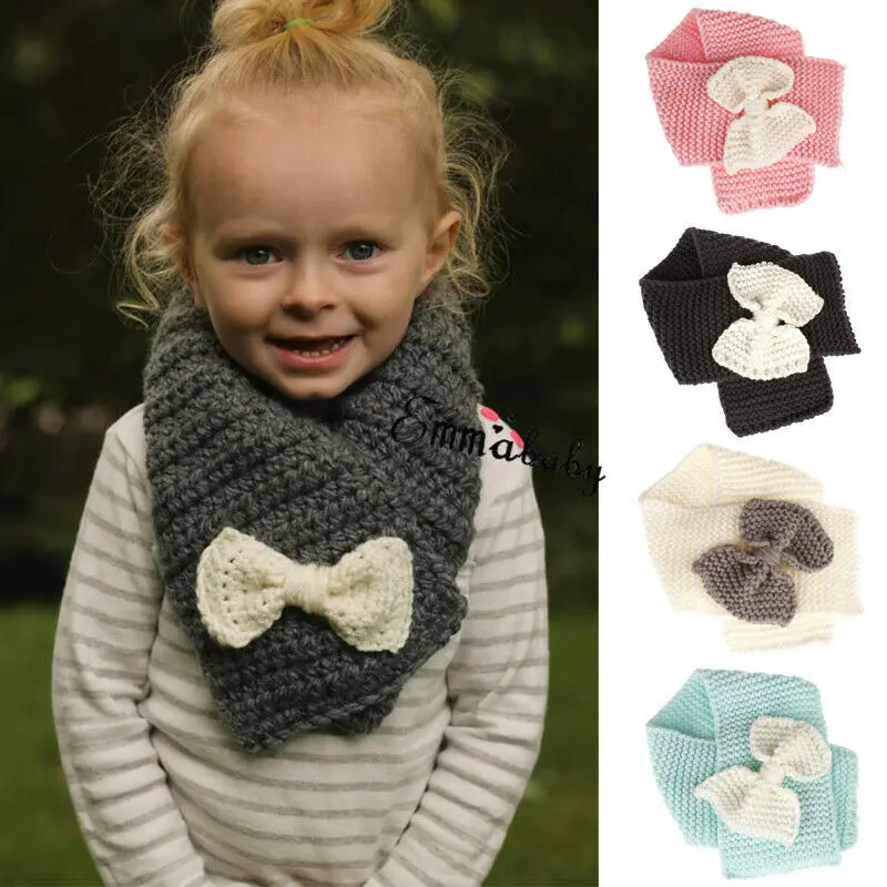 Bufanda de invierno para niños y niñas, pañuelos punto cálidos, bufanda de lana, abrigo para el cuello|Bufandas de niña| AliExpress