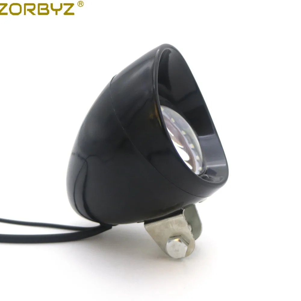 ZORBYZ мотоциклетный черный Светодиодный точечный светильник, противотуманный светильник с белым ангельским глазом для Harley Honda Yamaha на заказ