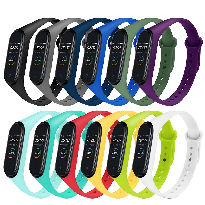 BOORUI mi band 3 ремешок на запястье для Xiaomi mi band 3 силиконовый mi band 3 Аксессуары Красочные pulsera correa mi 3 замена