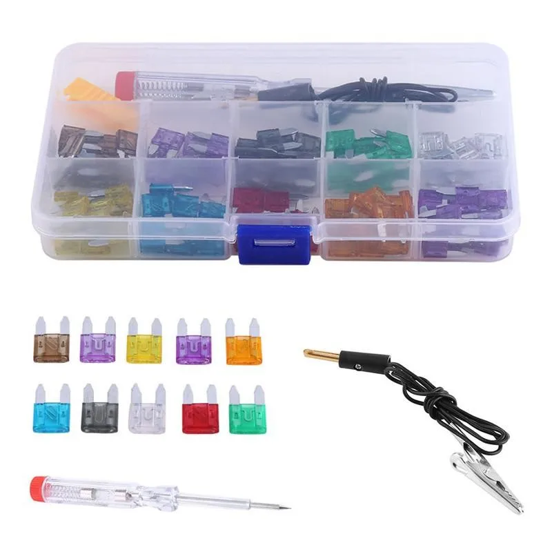 

100pcs/lot Car Truck Micro Blade Fuses 2A 3A 5A 7.5A 10A 15A 20A 25A 30A 35A AMP Plastic Box Assortment With Clip