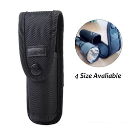 Bolsa tática molle de nylon para lanterna, cinto de transporte, camping, viagem, com clipe, capa de lanterna para equipar