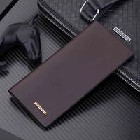 Microfiber Synthetic Leather Wallet for Men, Thin Clutch Bag, Long Wallet, Slim Wallet, Perfect Purse 2