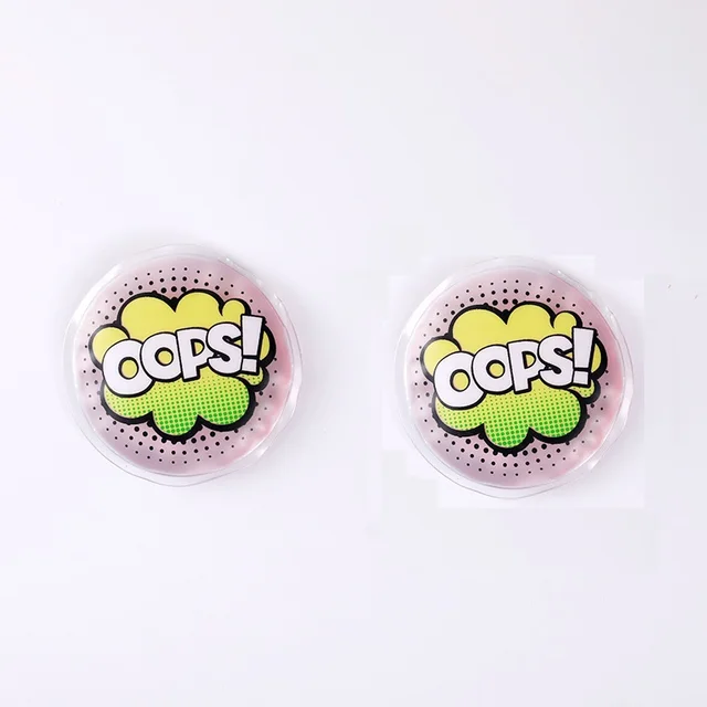 2 Pcs Ice Gel Eye Patch for Injuries Reusable Gel Cold Pack for Pain Relief Toothache Breastfeeding Tired Eyes Face Headaches letters style