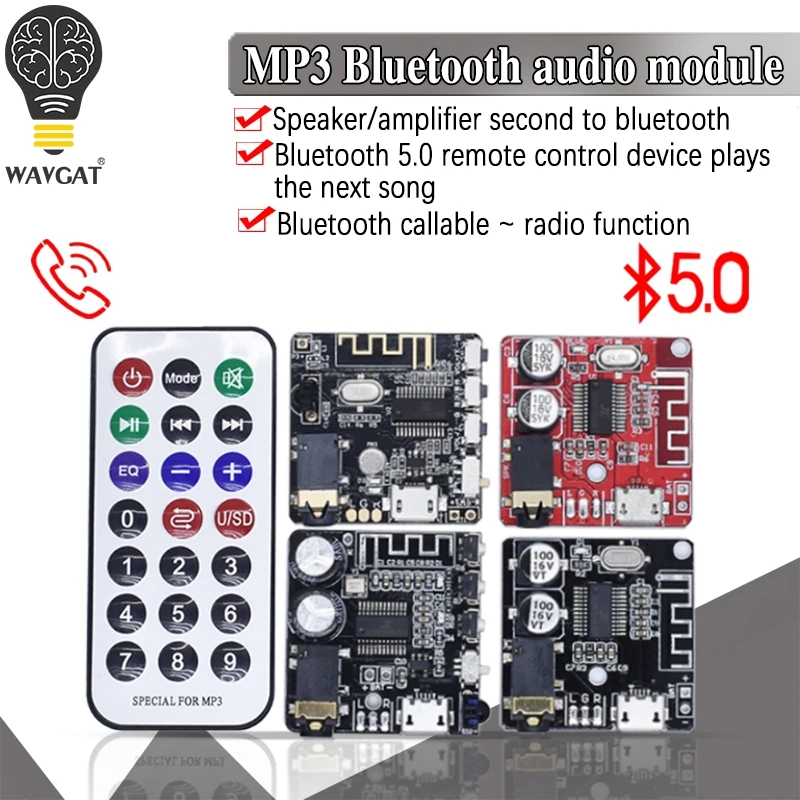 Плата декодера Bluetooth MP3 5 В плата без потерь автомобильный динамик аудио усилитель