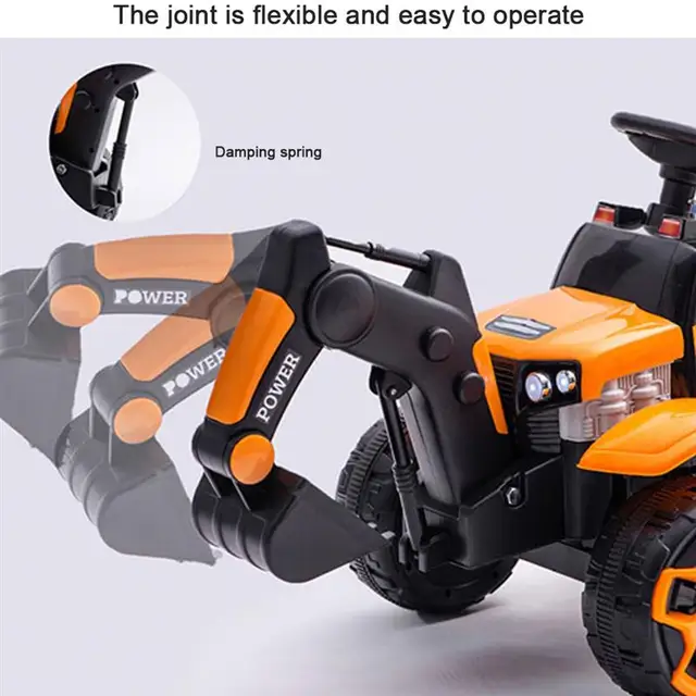 Children'S Electric Excavator Boy Toy Car Excavator Can Be Charged By People 1-6 Year Kids'S Ride-On Toys Walker Scooter Gift 4