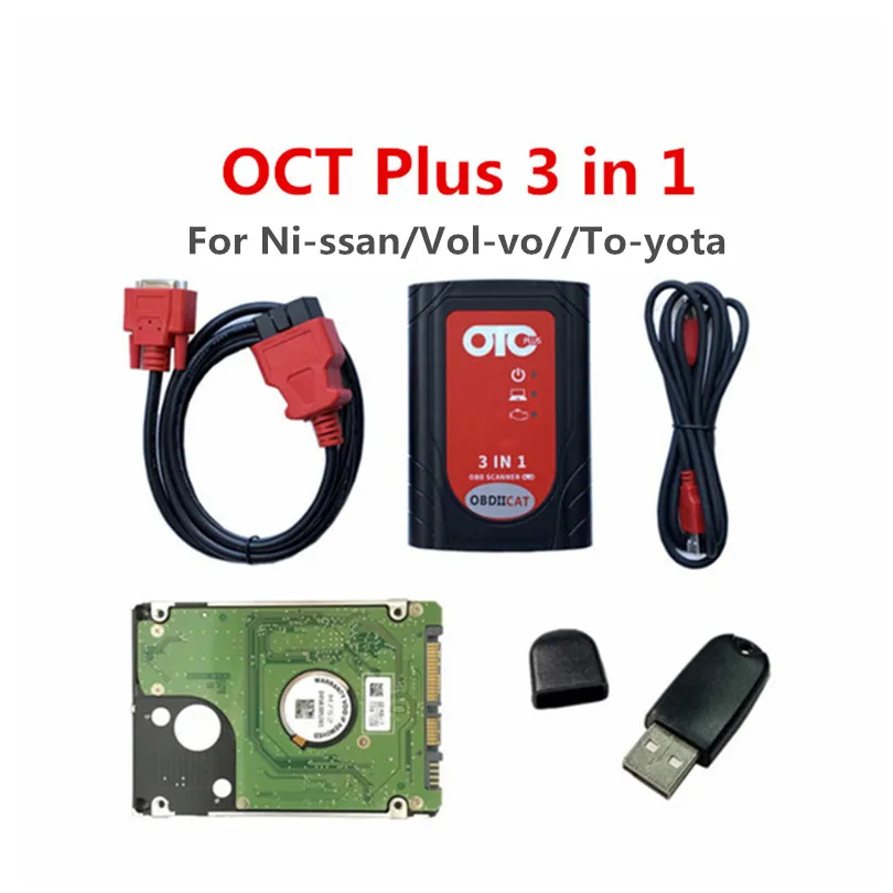 OTC wih HDD OTC Plus 3 в 1 диагностические инструменты для niss-an consult/to-yota интеллектуальный тестер для vo-lvo vida OBD сканер GTS с HDD - Цвет: OTC wih HDD