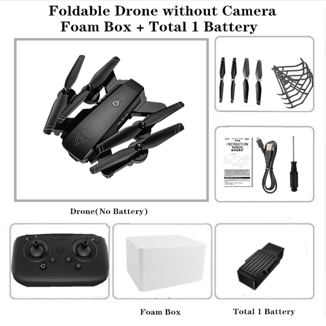 Black NO Cam 1B Foam 4K L103 радиоуправляемые вертолеты камера Wifi Fpv Дрон Gps Дрон удержание высоты 2,4g оптическое положение потока Дрон камера радиоуправляемые игрушки для детей - Цвет: Black NO Cam 1B Foam