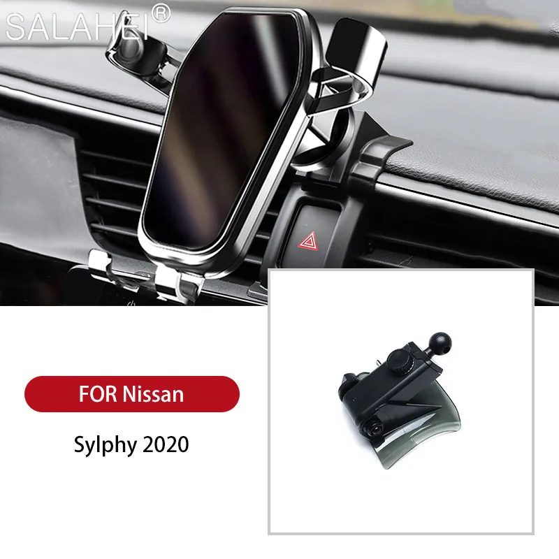 

Car Phone Holder Bracket For Mobile Phone Cell Aromatherapy Dashboard Air Vent Stand Clip Mount GPS For Nissan Sylphy 2020 Style