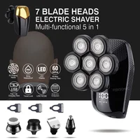 FOXSONIC New Shaver For Men 7D Independently 7 Cutter Floating Head Waterproof Electric Razor Multifunction Trimmer For Men 2