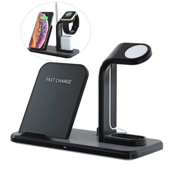 

3 in 1 Holder Stand Charger Wireless Charger Phone Holder Station For Apple Watch For Iphone 11 Pro Max XS MAX XR 8 X