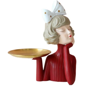 

Girl Resin Art Statue Gift Fairy Accessori Fashion Style Salon Sculpture Ornaments Home Decoration Tabletop Figurines