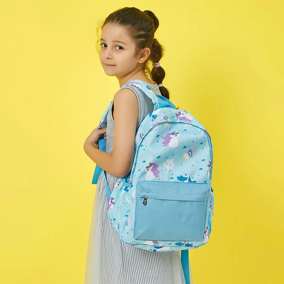 Back to School Unicorn Backpacks Children Cartoon Light Schoolbags