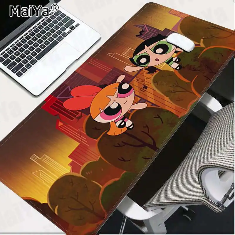 Lock Edge 40X90cm Maiya, винтажный, крутой, Powerpuff, для девочек, клавиатуры, коврик, резиновый, игровой коврик для мыши, Настольный коврик,, большой коврик для мыши, клавиатуры, коврик - Цвет: Lock Edge 40X90cm