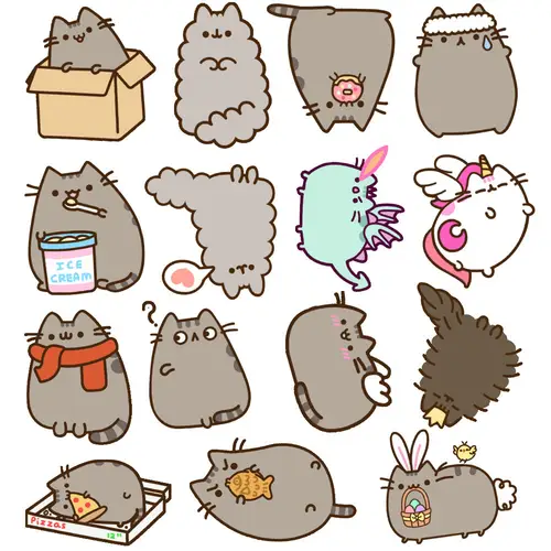 10/30/50pcs Kawaii Chunky Cat Stickers Cute Decorative Stationery Scrapbook Notebook Phone Diary DIY Waterproof Kids Sticker Toy - Image 3