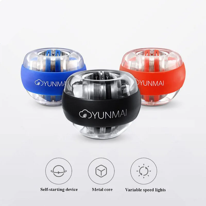 Youpin mi jia yunmai анти-стресс тренажер для запястья светодиодный Gyroball Спиннер