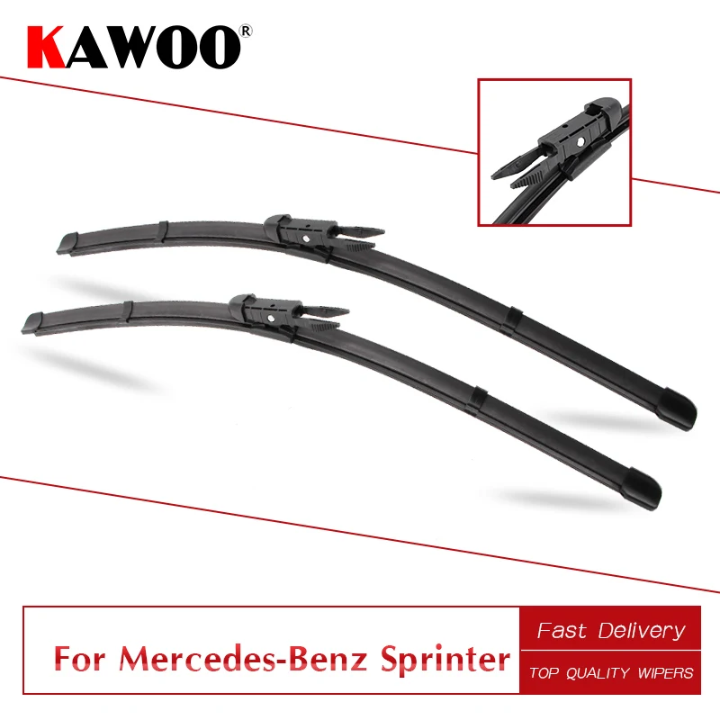 Резиновые щетки стеклоочистителя KAWOO для Mercedes-Benz Sprinter/Sprinter W906 модель 1995-2016 гг.
