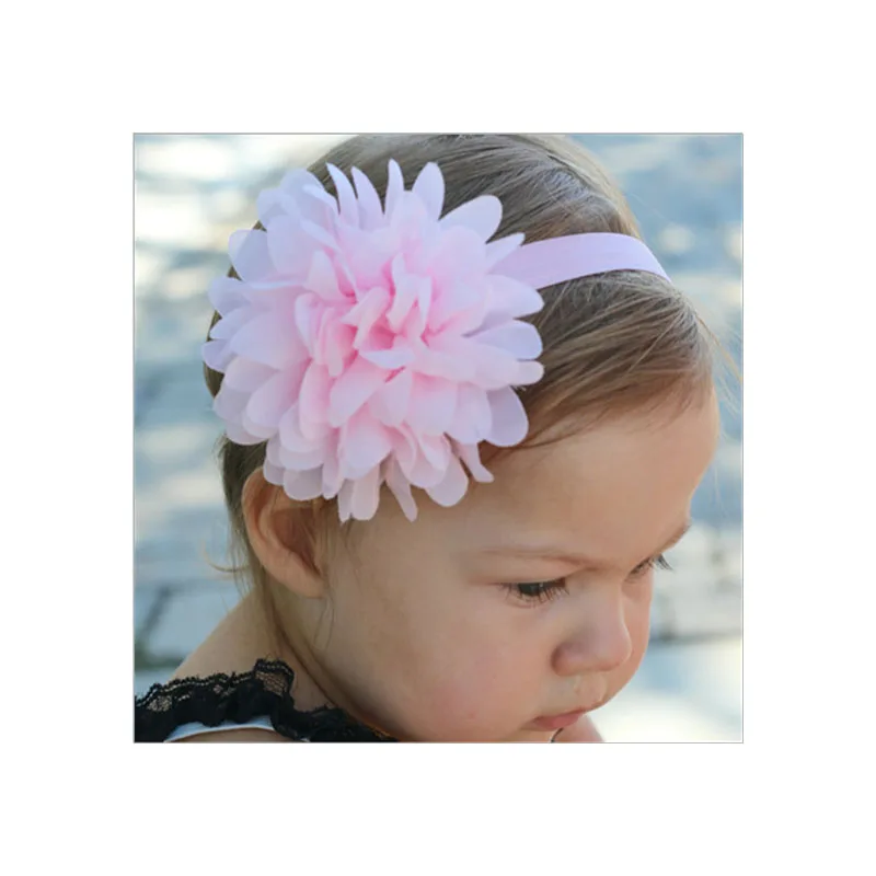 ins explosion детская лента для волос ручной работы с шифоновым цветком Детская повязка на голову Детские аксессуары для волос шпилька