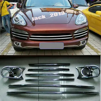 

Car modification Car accessories Car Front Fog Lights Decorative Moulding +Grille Trim For Porsche Cayenne 2011-2014