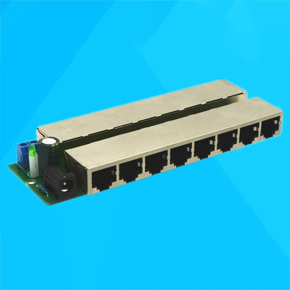 

Ethernet POE CCTV 8 Ports Circuit Bridge Module Injector Splitter Monitoring Network Weak Electric 12-48V Power Supply Box