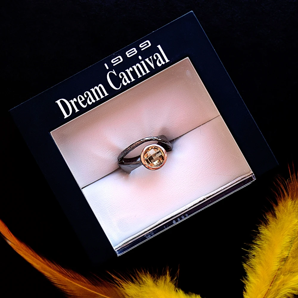 DreamCarnival1989 готическое кольцо Пасьянс для женщин обручальное розовое золото цвет