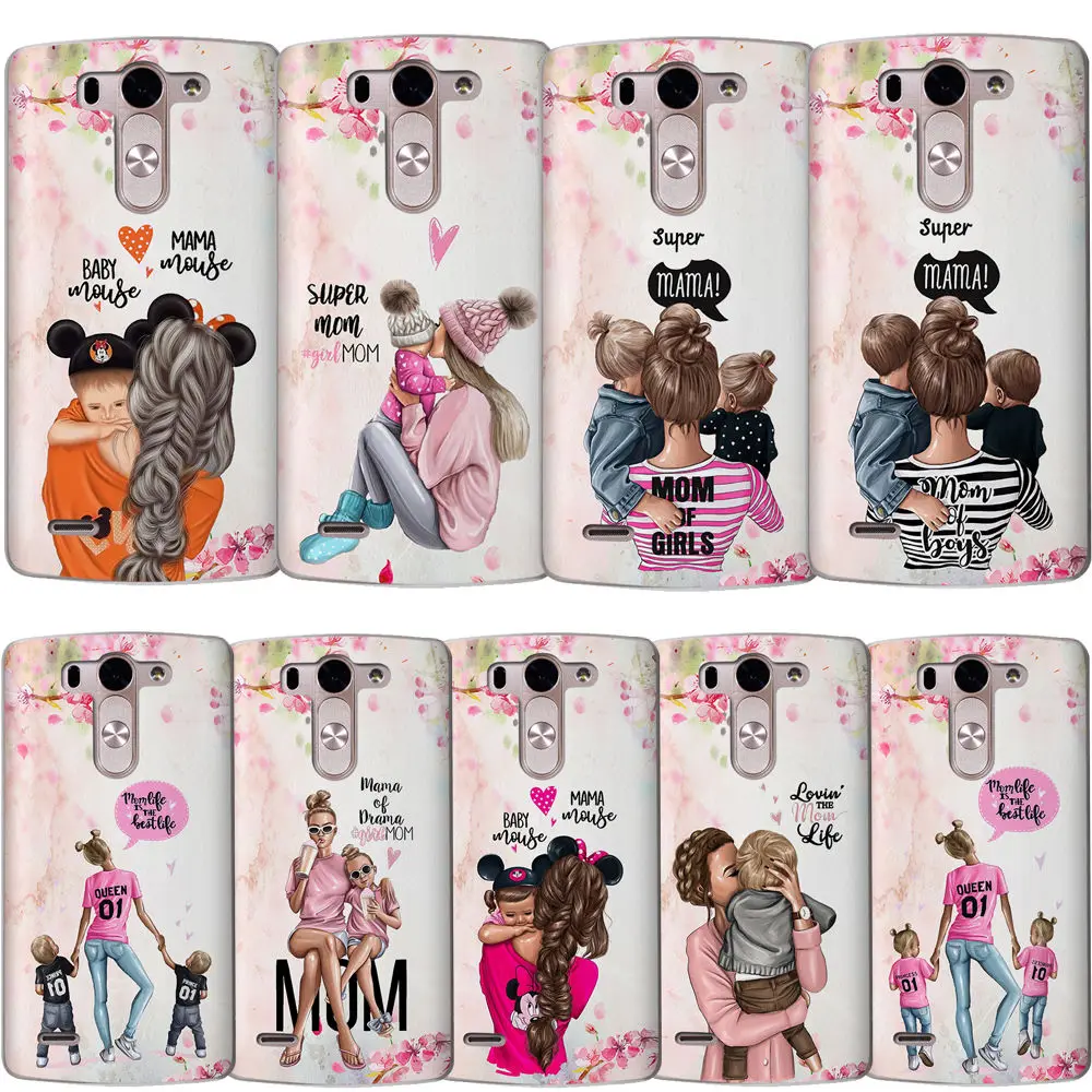 DIY чехол для телефона под заказчика девушка малыша и мамы queen I Love Mama Мышь Принц LG G6