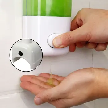 

Bathroom Liquid Soap Dispenser Wall Mounted For Kitchen Plastic 500ml Shower Gel Detergent Shampoo Bottle Hotel Home Accessories