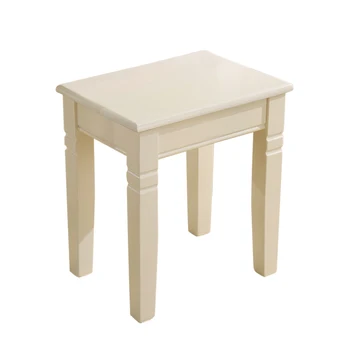 

Solid Wood Small Square Stool Oak Bench White Rural Mediterranean Computer Desk Desk Stool Home In Shoes Low Stool In Northern E