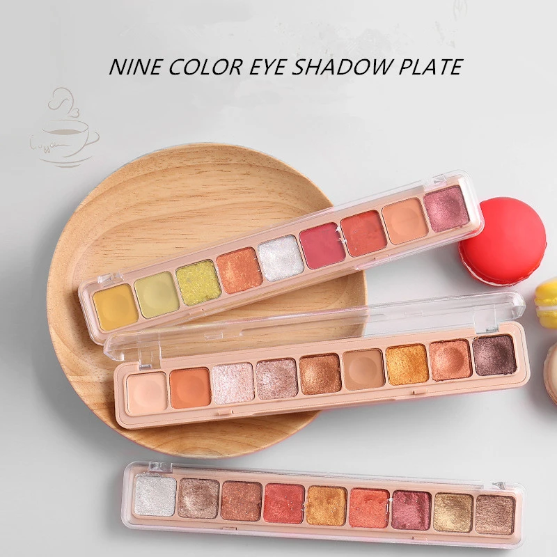 

Nine Color Keyboard Fingertip Eye Shadow Polarized Light Pearl Light Dumb Light Shimmering Powder Paillette Animal Eye Shadow