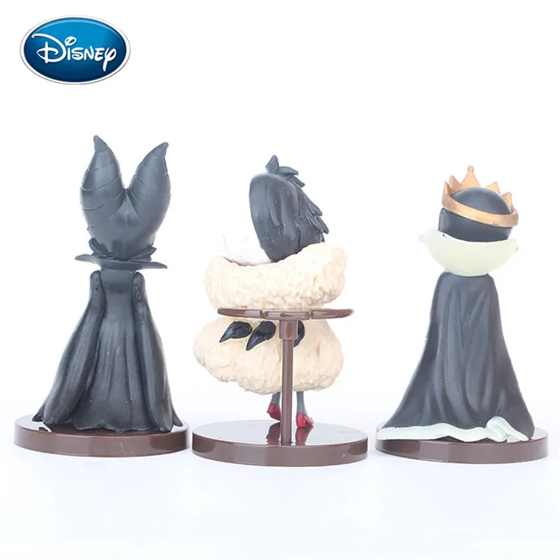 Disney toy dolls 3pcs/set bad queen Curilla/Ursula/black witch ornaments baking cake decoration PVC classic children's dolls