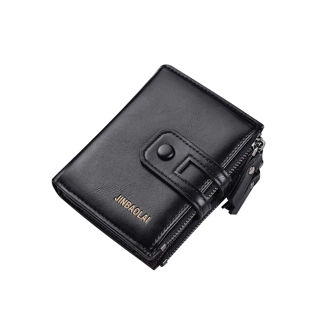 

PU leather Men Wallet Short Clutch Casual Multi-function Bag Card Package solid color Multi Card Position men's wallet