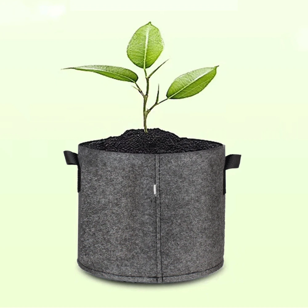 Planting Bags Planting Bag Grey Potato Fabric Vegetable Seedling Pot Garden Tools 1-15 Gallon Eco-Friendly Grow