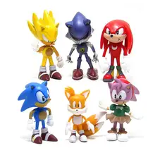 Figura de ação knuffel amy o ouriço caudas figura de metal modelo plástico crianças bolo aniversário estatueta modelo brinquedos