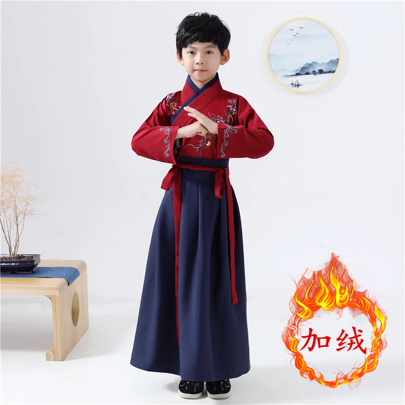 de Hanfu para niño, ropa de regalo de Año Nuevo, traje tradicional chino, de ropa de invierno, grabación de TV, cltothing| | - AliExpress