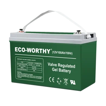 

ECO-WORTHY 12V 100AH Sealed Lead Acid Solar Power Deep Cycle Battery for Charging Power