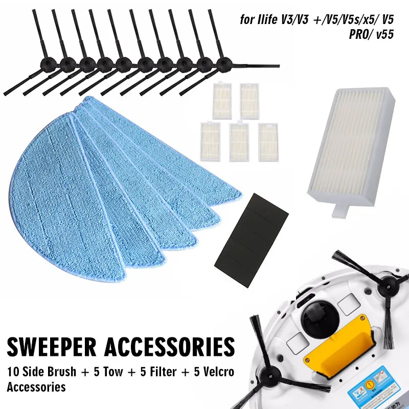 

Sweeper Parts Vacuum Cleaner Parts Smart Cleaner Accessories Consume Replacement 25pcs/Set Clean Spare Convenient Durable Home