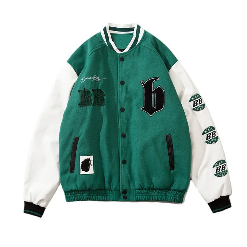 

Men Women Spring Baseball Jacket Letter Embroidery Oversize Varsity Coat 2023 Vintage American Brand Streetwear Hoodies