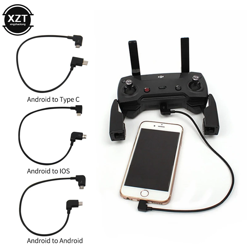 Кабель для передачи данных для DJI Spark/MAVIC Pro/Mavic 2 Air control Micro USB для освещения/type C/Micro USB line для IPhone Pad xiaomi Tablet