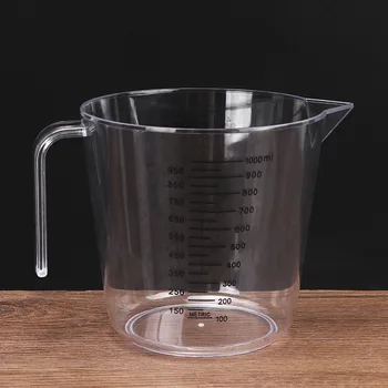 

Baking Tool 1000ml Transparent Plastic Measuring Cups High-temperature Resistant with Measuring Cup Kitchen Measuring Cylinder