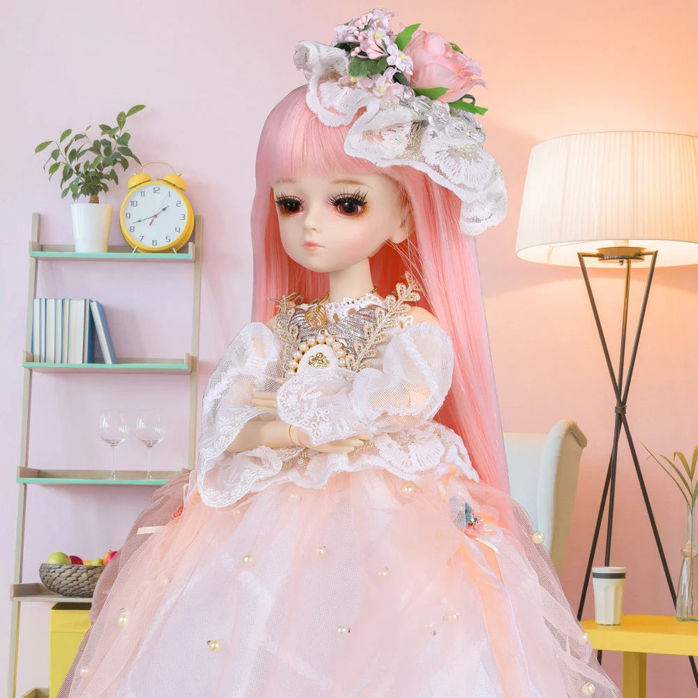 

Bjd Doll 45CM Gifts For Girl 18 Joints Doll With Clothes Change Eyes DIY Doll Best Gifts For Girl Handmade Beauty Toy