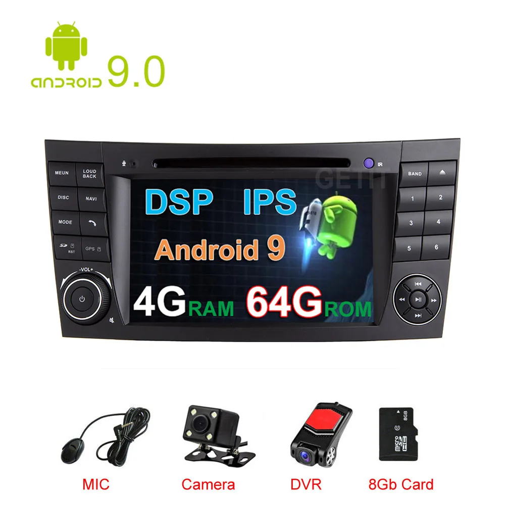 

DSP IPS 64G Car DVD Stereo Multimedia Radio Android 9 for Mercedes Benz E-class W211 E200 E220 E300 E350 E240 E270 E280 W219