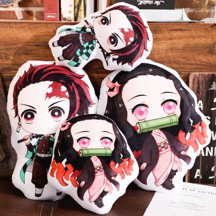 Аниме Kimetsu no Yaiba Печать Подушка плюшевая игрушка Kamado Tanjirou Nezuko Q veision подушка сумка игрушка-брелок подарки